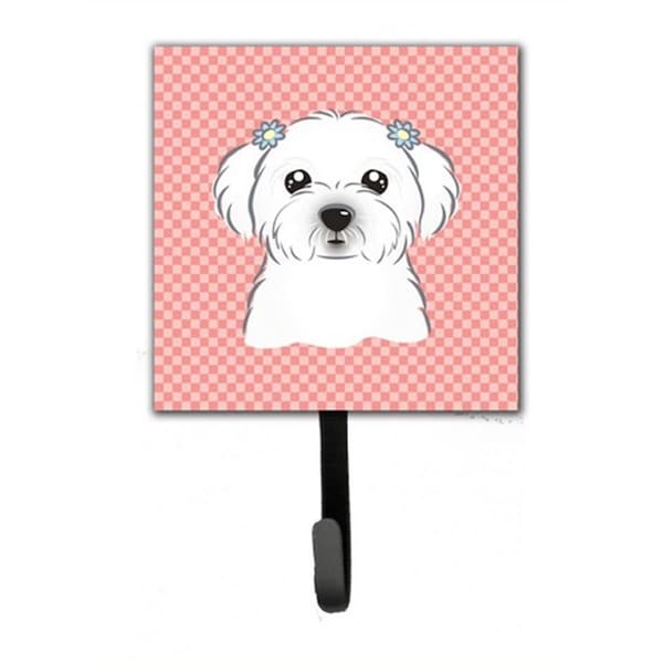 Jensendistributionservices Checkerboard Pink Maltese Leash & Key Holder MI2103618 - main